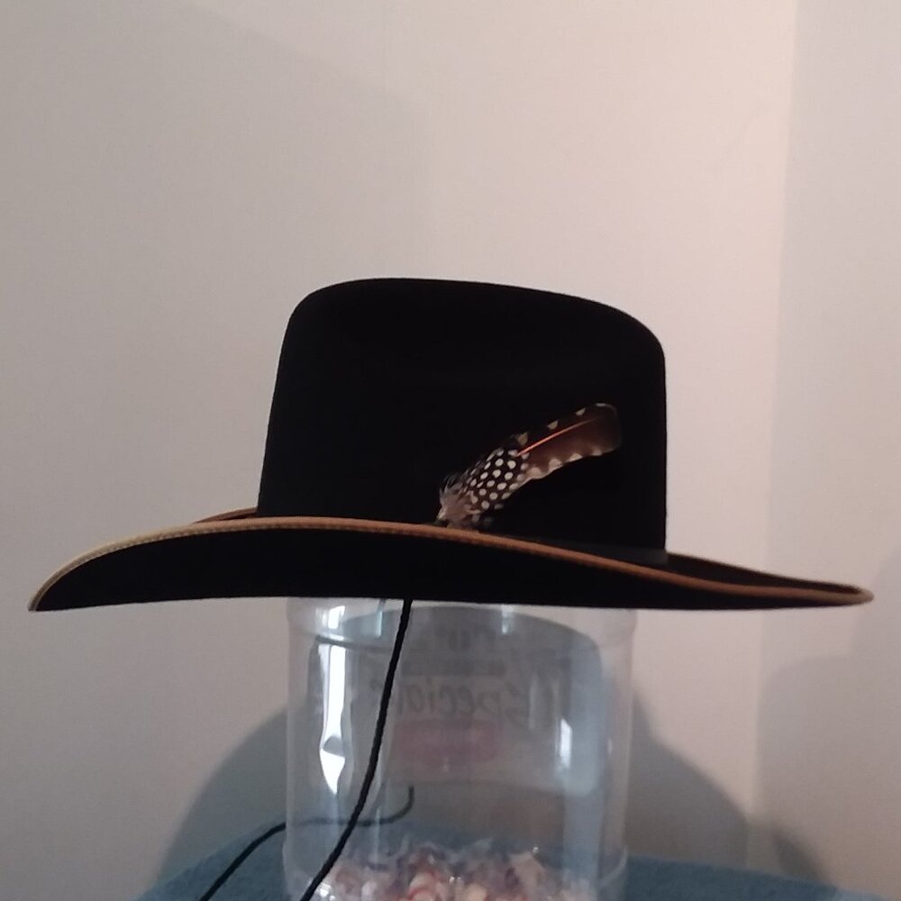 Resistol XDoubleX Cowboy Hat with Bound Brim-Removable Stampede String.
